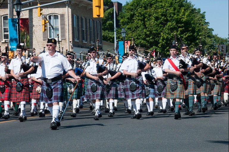 2 Marching to Highland Games along King st