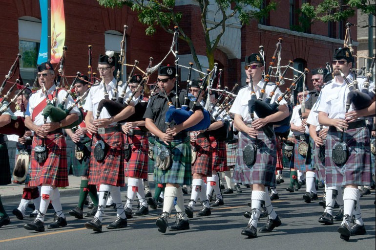 3 Marching to Highland Games along King st